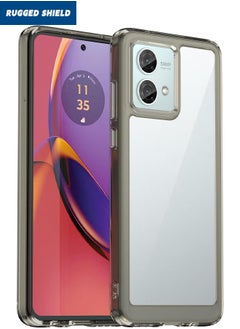 Buy Motorola Moto G84 5G Cover, Clear Acrylic Hard Back Panel+Soft TPU Bumper, Defend from Drop/Scratch/Slip/Anti Fingerprint Protective Case Cover for Motorola Moto G84 5G (Clear/Grey) in Saudi Arabia