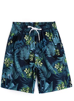 Buy Sport Loose Breathable Swimming Printed Shorts Blue in UAE