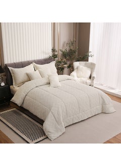 Buy Van Jacquard 7-Piece Biab King Comforter Set 240 x 220 cm in UAE