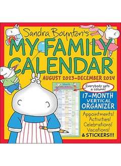 اشتري Sandra Boynton's My Family Calendar 17-Month 2023-2024 Family Wall Calendar في الامارات