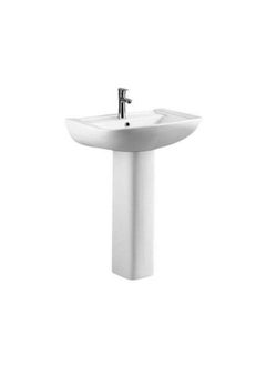 اشتري Milano Wash Basin Full Pedestal Ceramic Full Pedestal Wash Basin Sink For Bathroom Commercial Lavatories 430 610X475X850Mm White - Made In China في الامارات