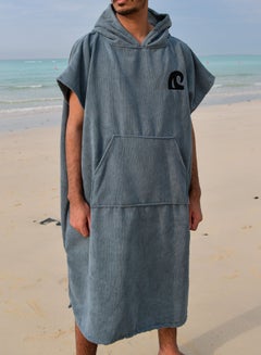 Buy Microfiber beach towel oversized Absorbent sand proof beach blanket surf poncho towel with hood bath towel swim towelblack coverup robe large hooded towels for adult in UAE