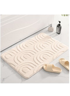 Buy 1-Piece Size Is 40x60 Cm Thickened Memory Cotton Entrance Mat Bathroom Anti-Skid Mat Bathroom Entrance Kitchen Water Absorbing Household Floor Mat in UAE