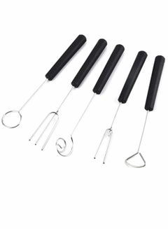 Buy Stainless Steel Chocolate Dipping Fork, Kebab Fork, Perfect for Fondue Candy Cake Nuts Fruit DIY Baking Supplies Decorating Tool 5pcs in Saudi Arabia