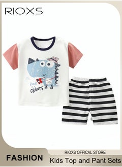 Buy Toddler Baby Boys Top and Short Sets Kids Short Sleeve T-shirt Short Suits Cotton Outfits Playwear in Saudi Arabia