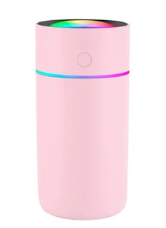 اشتري Mini Humidifier, Cool Mist Portable Mini USB Humidifier for Plants Car Baby Bedroom with Auto Shut-Off, Best Personal Humidifier (Pink-320ML في السعودية