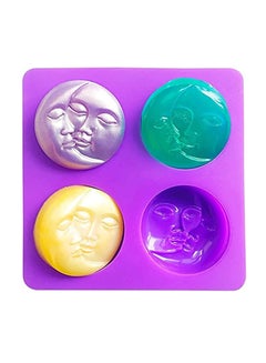 Buy Sun & Moon Silicone Soap Moulds, 4 Cavity Crescent Moon Face Silicone Soap Mould for Homemade Lotion Bar, Bath Bombs, Polymer Clay, DIY Candle Resin Making in Saudi Arabia