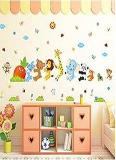 اشتري cartoon animal panda lion giraffe Sticker children room Wallpaper decorate kindergarten living room bedroom wall Sticker في مصر