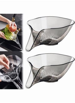 Buy Multifunctional Drain Basket, 2PCS Kitchen Sink Strainer Drainage Basket Funnel for Food, Kitchen Food Strainer, Kitchen Supplies & Accessories Gadgets for Washing Vegetables & Fruits in Saudi Arabia