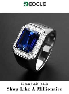 Buy Stylish Domineering Luxurious Men's Diamond Ring Adjustable Simple Elegant in UAE