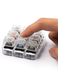 اشتري 9 Key Switch Tester Tool for Mechanical Keyboards, Includes Keycap Puller, Clear Keycaps & O Rings for Easy Testing & Customization في السعودية