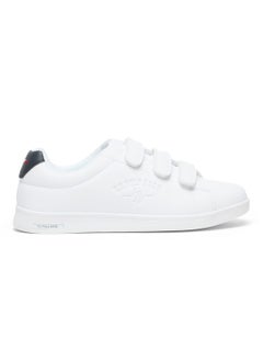 اشتري Women's White Casual Sneakers with Black Accent - Velcro Strap Design and Comfort Cushioned Sole for Everyday Style في الامارات