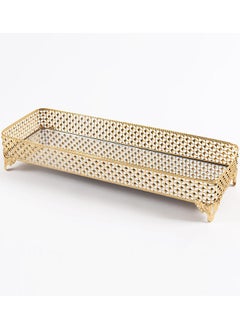 Buy Piramit Large Baton Tray, Gold - 40x14 cm in UAE