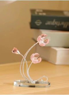 اشتري Four leaf clover crystal ornaments for Valentine's Day, birthday gift for girlfriend and   wife, creative and cute desktop decorations في السعودية