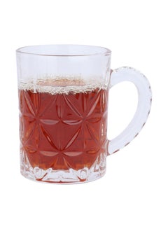 Buy Tea Cup Set with Glass Handle 6 Pieces in Saudi Arabia