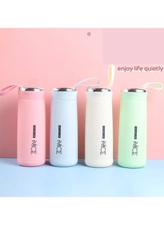 Buy Glass water bottle high temperature resistance 400ml glass water bottle with silicone protection sleeve in UAE