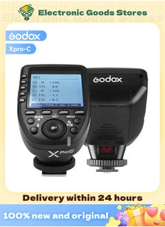 Buy Godox Xpro-C E-TTL II Flash Trigger Transmitter 2.4G Wireless X System 32 Channels 16 Groups Support TTL Autoflash 1/8000s HSS for Canon EOS Series Cameras for Godox Series Camera Flashes in Saudi Arabia