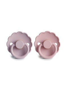 Buy Daisy Latex Baby Pacifier 6-18Ms 2-Pack Baby Pink/Soft Lilac - S2 in Saudi Arabia