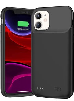 اشتري Battery Case for iPhone 11,  4500mAh Slim Portable Protective Charging case Compatible with iPhone 11 (6.1 inch) Rechargeable Battery Pack Charger Case (Black) في الامارات