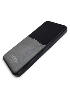 Buy Power Bank 10000mAh with USB Output Fast Charging ,  Black - PD37 in Egypt