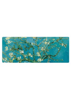 اشتري 300x800x2mm Locked Am002 Large Oil Painting Desk Rubber Mouse Pad(Apricot Flower) في السعودية