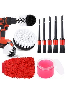 Buy Car Detailing Kit, Car Detailing Drill Brush Set with Cleaning Gel, Car Interior Detailing Kit, Car Detailing Brushes Cleaning Kit for Wheel, Interior, Exterior, Dashboard, Leather, Air Vents in Saudi Arabia