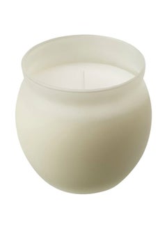 Buy Scented candle in glass, Vanilla/light beige, 50 hr in Saudi Arabia