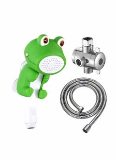 Buy Children's Handheld Shower Head,Cartoon Water Flow Spray Shower Head Baby Kids Toddler Bath Bathing Accessories (Showerhead+Bracket+Hose+Diverter) in UAE