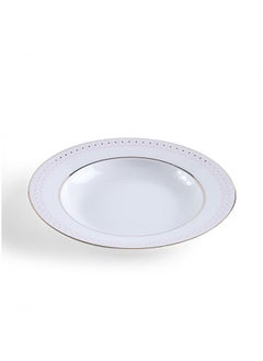 اشتري Bone Kalipso Soup Plate Dia23Cm - White & Pink في الامارات