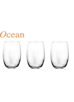 Buy A set of 6 cups, Madison glass, 350 ml, from Ocean, transparent 800253 in Egypt