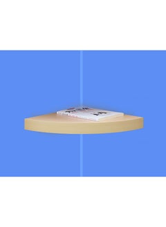 Buy FLOATING CORNER WALL SHELF BEIGE, SIZE: 29.5X29.5X3CM in UAE