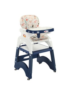 Buy Baby dining chair multifunctional baby high chair home safety fall-proof children dining chair for feeding, 8 in 1, detachable tray, with movable wheels, children's study table, building block table. in UAE