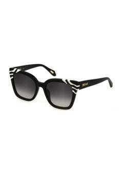 اشتري Women's Square Shape  Acetate Sunglasses SJC044V540981 - Lens Size: 54 Mm - Black W/White Temple في السعودية