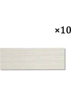 Buy 10-Piece Wood Grain Floor Stickers Thickened PVC Tile Grey 15x45cm in Saudi Arabia