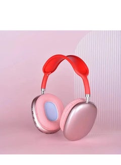 Buy Bluetooth Wireless Headset Over-Ear Headphone With Mic RED in UAE