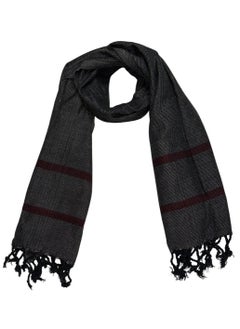 Buy Plaid Stripe Pattern Winter Scarf/Shawl/Wrap/Keffiyeh/Headscarf/Blanket For Men & Women - Small Size 50x170cm - Black / Light Camel / Red in Egypt