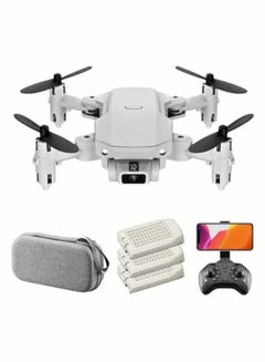 Buy LS-MIN Mini 4K  RC Quadcopter 13mins Flight Time 360° Flip 6-Axis Gyro 3 Batteries for kids Gray Suitable for Beginners and Kids in UAE