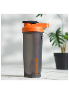 Buy Atmos Gym Protein Shaker Sports Water Bottle 700 Ml 10.8X10.8X23.2 Cm Orange/Black in UAE