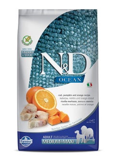 Buy Ocean Cod, Pumpkin & Orange Medium & Maxi Adult Dog Food 2.5 kg in UAE