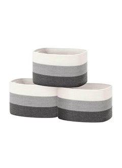 اشتري Extra Large Decorative Woven Cotton Rope Basket,  30 CM X 25 CM في الامارات