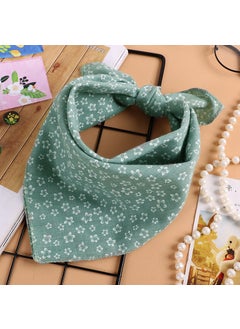 اشتري Korean Fashion Kids Cotton Bandana ScarfFloral Bean Green Floral Bean Green في السعودية