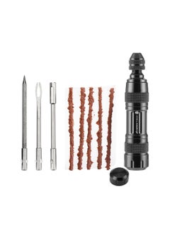 Buy Tubeless Bike Tire Repair Kit, Portable Tire Repair Puncture Tool with 5 Rubber Strips and 3 Tire Repair Drills, Bike Tire Plug Kit for MTB and Road Bicycle Tires in UAE