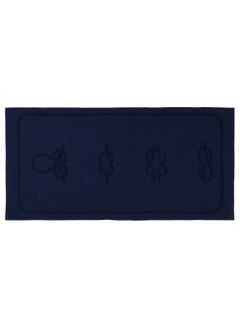 Buy Sailor Knot Design 100% Turkish Cotton Beach Towel Navy Blue in Saudi Arabia