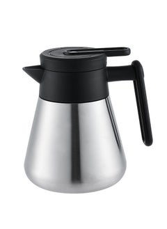 Buy Double Wall Stainless Steel Tea/Coffee Flask 0.5L Silver/Black, 18-8 Stainless Steel in Saudi Arabia