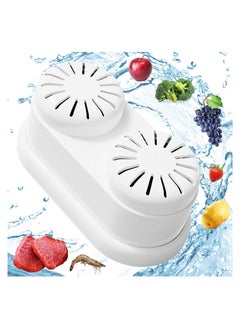 Buy Dual-Core Fruit and Vegetable Washing Machine, Fruit and Vegetable Cleaner with OH-ion Purification Technology for Deeply Clean Fruit/Vegetable/Meat/Grain (White) in UAE