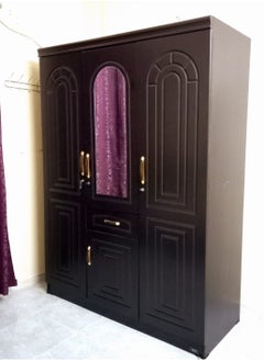 اشتري 4 Door Wooden Wardrobe Cabinet Cupboard Engineered Wood Perfect Modern Stylish (Wenge) 8838 في الامارات