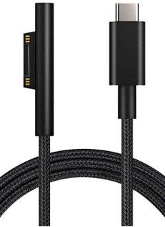 اشتري Nylon Braided Surface Connect to USB C Charging Cable, Black, 6ft في السعودية