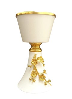 Buy White and Golden Steel Incense Burner, 19*9 cm in Saudi Arabia