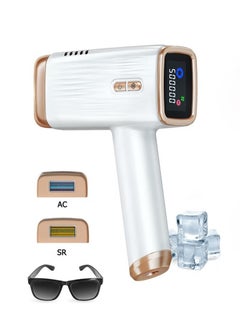 Buy IPL Hair Removal Device At-Home Hair Removal with Ice Cooling 5 Energy Levels, Permanent Painless Epilation for Face Back Leg Arm Armpit Bikini Line in Saudi Arabia