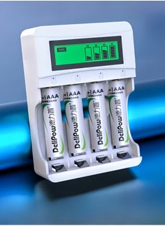 Buy Charger For AA & AAA Batteries With 4 AAA Batteries  (1100 mAh) in Saudi Arabia